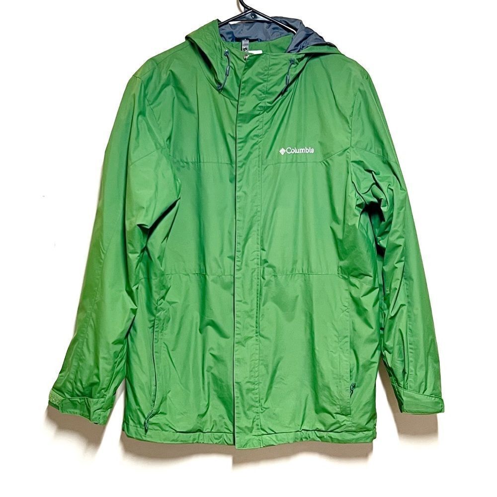 Columbia Mens Green Interchange Shell Water Resistant Jacket Sz M